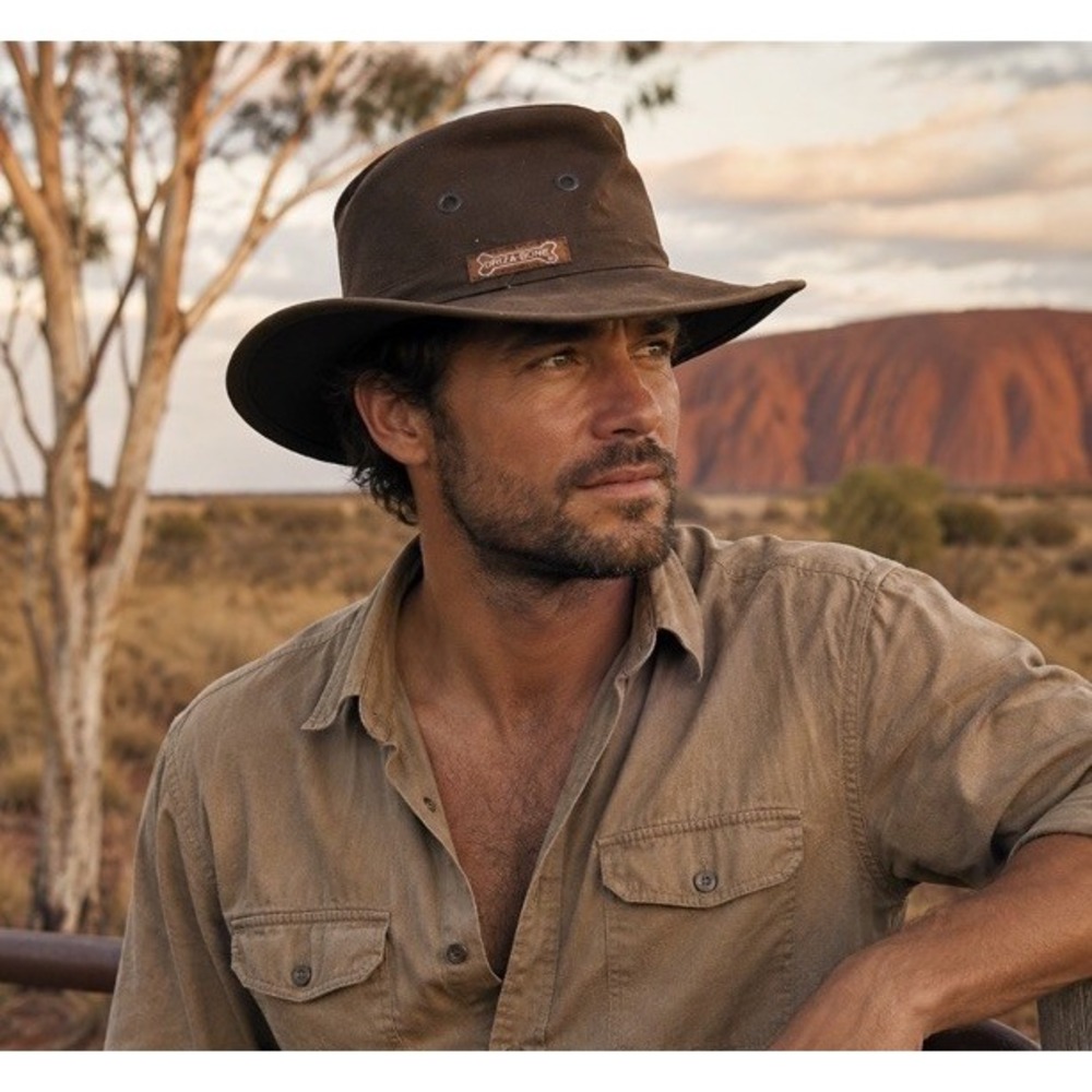 Rare Driza-Bone Australia Bush Hat - Oilskin Heritage Safari Large NEW